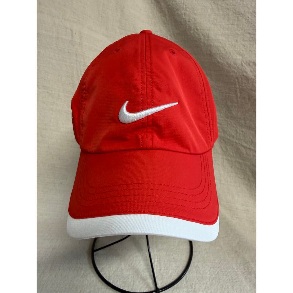 Nike Golf Hat Red Dri Fit Adjustable Cap Have A Ball Golf Tournament Logo Swoosh